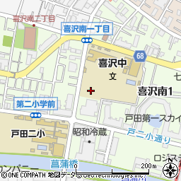 埼玉県戸田市喜沢南周辺の地図