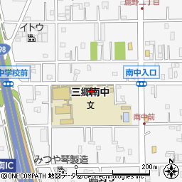 三郷市立南中学校周辺の地図