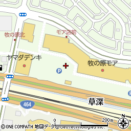 カーブス　牧の原モア周辺の地図