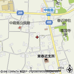 長野県伊那市東春近中殿島1812-2周辺の地図