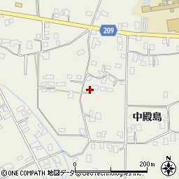 長野県伊那市東春近中殿島1662周辺の地図