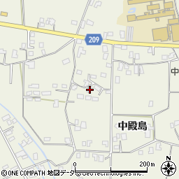 長野県伊那市東春近中殿島2499周辺の地図