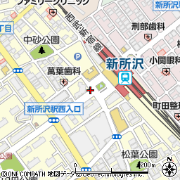 新所沢駅西口周辺の地図