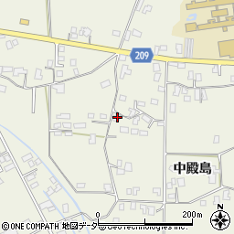 長野県伊那市東春近中殿島1661周辺の地図