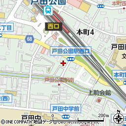 まいばすけっと戸田公園駅前店周辺の地図
