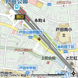 戸田公園駅西口緑地周辺の地図