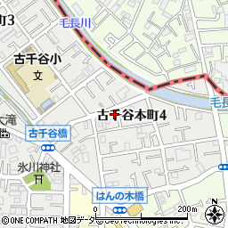 東京都足立区古千谷本町4丁目周辺の地図
