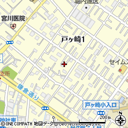 埼玉県三郷市戸ヶ崎1丁目周辺の地図