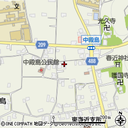 長野県伊那市東春近中殿島2688-1周辺の地図
