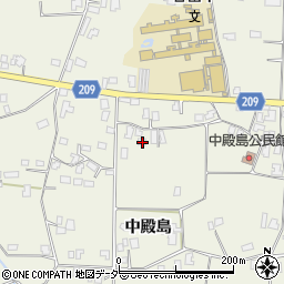 長野県伊那市東春近中殿島1729周辺の地図