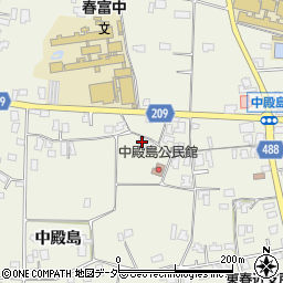 長野県伊那市東春近中殿島2444周辺の地図