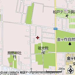 千葉県松戸市金ケ作349-8周辺の地図