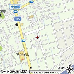 埼玉県八潮市大曽根周辺の地図