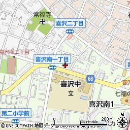 喜沢南会館周辺の地図