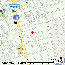 埼玉県八潮市大曽根626-1周辺の地図
