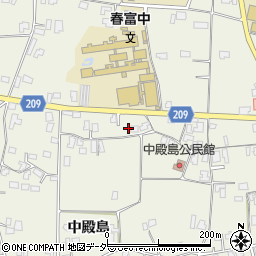 長野県伊那市東春近中殿島2400周辺の地図