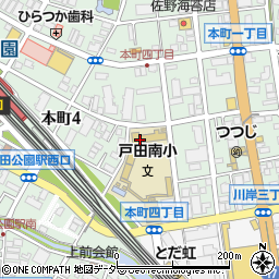 戸田市立戸田南小学校周辺の地図
