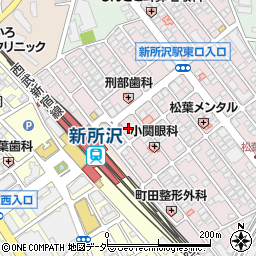 松屋新所沢東口店周辺の地図