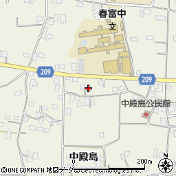 長野県伊那市東春近中殿島2412周辺の地図