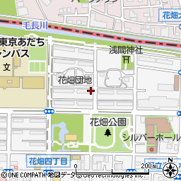 東京都足立区花畑5丁目周辺の地図