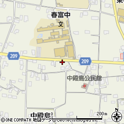 長野県伊那市東春近中殿島2405周辺の地図