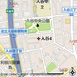 東京都足立区入谷4丁目周辺の地図