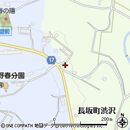 山梨県北杜市長坂町渋沢309周辺の地図