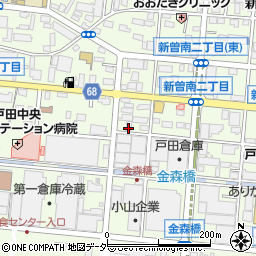 埼玉県戸田市新曽南周辺の地図