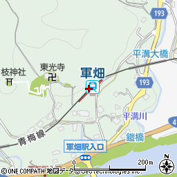 軍畑駅周辺の地図