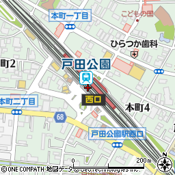 リアットビーンズ　戸田公園店周辺の地図