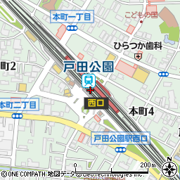スターバックスコーヒー ビーンズ戸田公園店周辺の地図