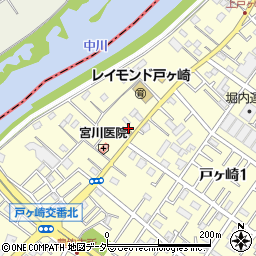 埼玉県三郷市戸ヶ崎2381周辺の地図