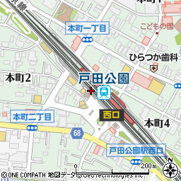 埼玉県戸田市本町周辺の地図