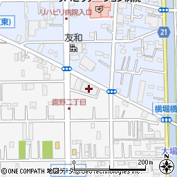 豊産業株式会社　三郷工場周辺の地図