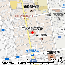 川口市役所第二庁舎周辺の地図