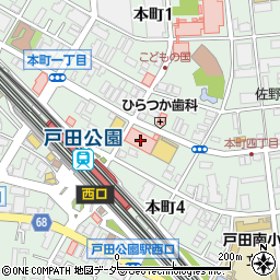 セキチューサイクルワルド戸田公園東ロ店周辺の地図