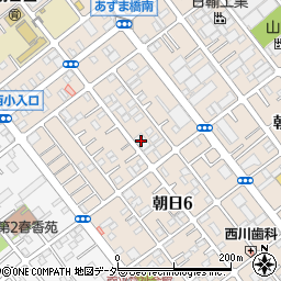 メナード化粧品川口朝日代行店周辺の地図