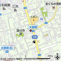 埼玉県八潮市大曽根327-1周辺の地図