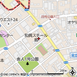 株式会社和興スチール　足立センター周辺の地図