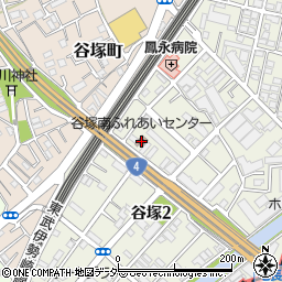 谷塚南ミニコミュニティセンター周辺の地図
