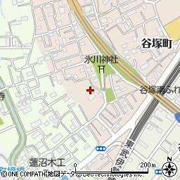 埼玉県草加市谷塚町887周辺の地図