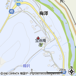 東京都西多摩郡奥多摩町梅澤周辺の地図