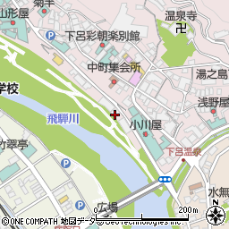 岐阜県下呂市湯之島867周辺の地図