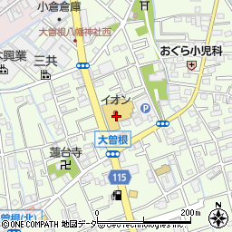 ダイソーイオン八潮南店周辺の地図