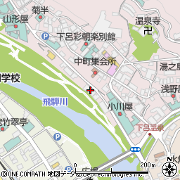 岐阜県下呂市湯之島868周辺の地図