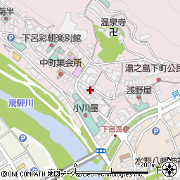 岐阜県下呂市湯之島846周辺の地図