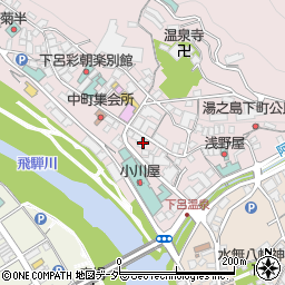 岐阜県下呂市湯之島847周辺の地図