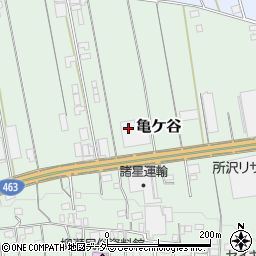 埼玉県所沢市亀ケ谷周辺の地図