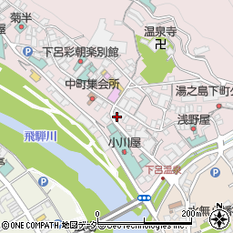岐阜県下呂市湯之島856周辺の地図