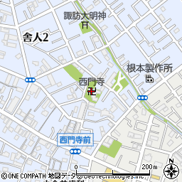 西門寺周辺の地図